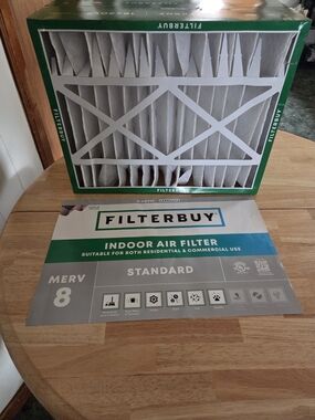 FILTERBUY Indoor Air Filter in White with Green Frame